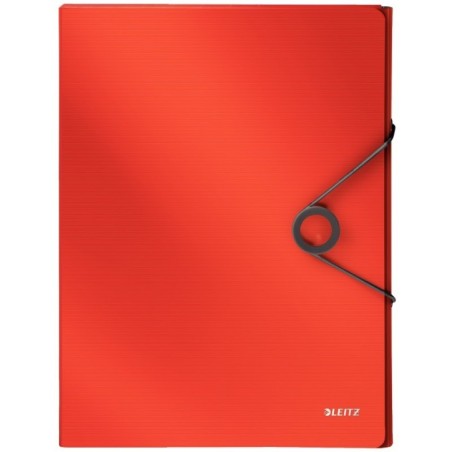 Pasta de Elásticos Leitz Solid 4568-10-20 A4 PP L30mm Vermelho Claro