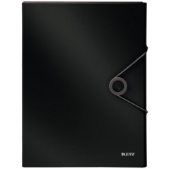 Pasta de Elásticos Leitz Solid 4568-10-95 A4 PP L30mm Preto