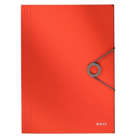 Pasta de Elásticos Leitz Solid 4563-10-20 A4 PP Vermelho Claro