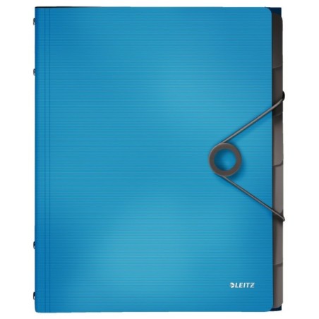 Pasta Classificadora Leitz Solid 4569-10-30 A4 PP 6 Sep. Azul Claro