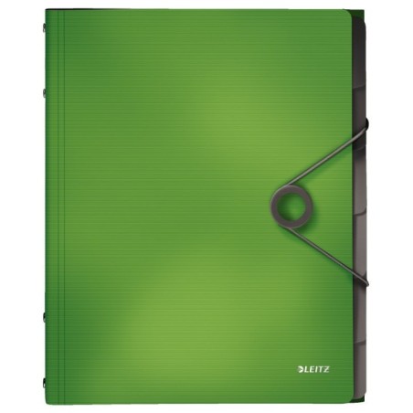 Pasta Classificadora Leitz Solid 4569-10-50 A4 PP 6 Sep. Verde