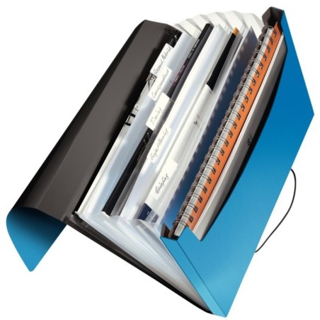Pasta Classificadora Leitz Solid 4579-10-30 A4 PP 6 Sep. Azul