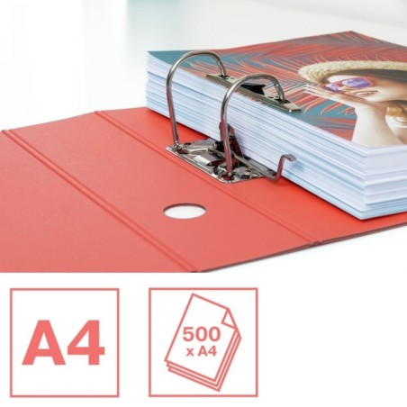 Pasta de Arquivo Esselte Colour Breeze 628427 A4 L82mm Coral