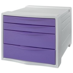 Bloco de 4 Gavetas Esselte Colour Breeze 628458 A4 Malva