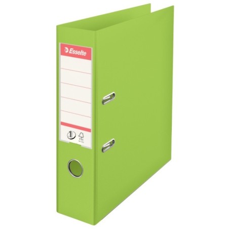 Pasta de Arquivo Esselte Nº1 Vivida 624069 A4 L75mm PP Verde Claro