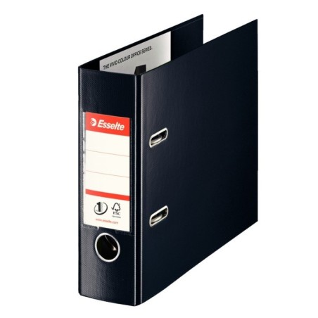 Pasta de Arquivo Esselte Nº1 Vivida 468970 A5 ao Baixo L75mm PP Preto