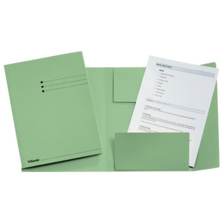 Subcapa de Cartolina Esselte 3 Abas 1033308 A4+ 275g/m² Verde