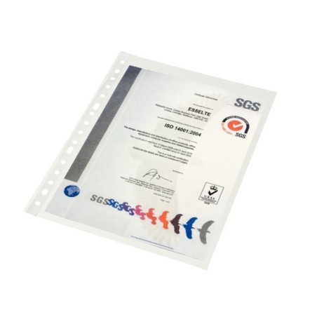 Bolsa Catálogo Esselte 46108 A4 PP Liso 80µm Emb.100