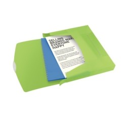 Pasta de Elásticos Esselte Vivida 624051 A4 L40mm PP 670µm Verde Claro