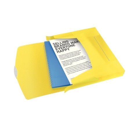 Pasta de Elásticos Esselte Vivida 624052 A4 L40mm PP 670µm Amarelo