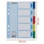Separador de Plástico Esselte 15264 A5 PP 120µm 5 Divisórias Separador de Plástico Esselte 15264 A5 PP 120µm 5 Divisórias
