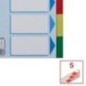 Separador de Plástico Esselte 15264 A5 PP 120µm 5 Divisórias Separador de Plástico Esselte 15264 A5 PP 120µm 5 Divisórias