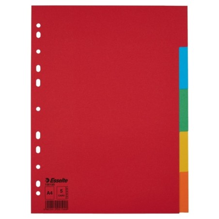 Separador de Cartolina Esselte Pendarec 100199 A4 160g 5 Divisórias