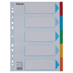 Separador de Cartolina Esselte Pendarec 100191 A4 160g 5 Divisórias