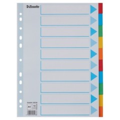 Separador de Cartolina Esselte Pendarec 100193 A4 160g 10 Divisórias
