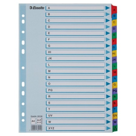 Índice de Cartolina Esselte 100166 A4 160g/m² A-Z