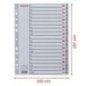 Índice de Plástico Esselte 100112 A4 PP 120µm A-Z Índice de Plástico Esselte 100112 A4 PP 120µm A-Z