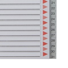 Índice de Plástico Esselte 100108 A4 PP 120µm 1 a 31