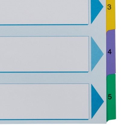 Índice de Cartolina Esselte 100160 A4 160g/m² 1 a 5