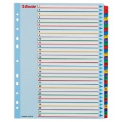 Índice de Cartolina Esselte 100210 A4+ 160g/m² 1 a 31