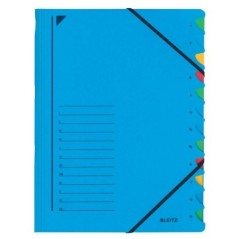 Pasta Classificadora Leitz 3912-03-35 A4 430g/m² 12 Separadores Azul