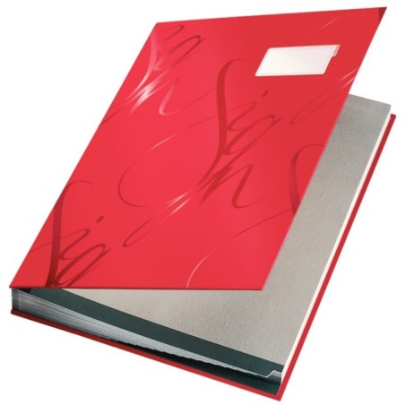 Pasta de Assinaturas Leitz Design 5745-00-25 18 Divisórias Vermelho