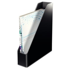Porta Revistas Leitz WOW 5362-00-95 A4 PS Preto/Antracite