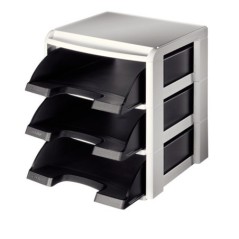 Tabuleiro de Secretária Leitz Plus 5327-00-95 A4 PS Set 3 Preto