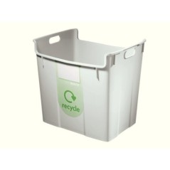 Cesto de Papéis Leitz Basko 5209-00-85 PP 40 Litros Cinzento