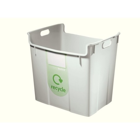 Cesto de Papéis Leitz Basko 5209-00-85 PP 40 Litros Cinzento