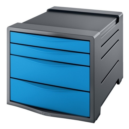 Bloco de 4 Gavetas Esselte Europost Vivida 623961 A4 Azul Claro