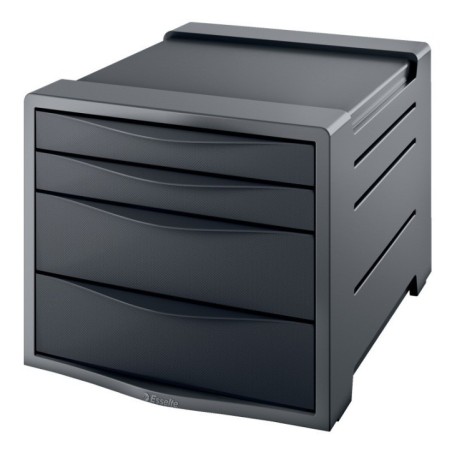 Bloco de 4 Gavetas Esselte Europost Vivida 623761 A4 Preto