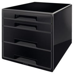 Bloco de 4 Gavetas Leitz WOW Cube 5252-10-95 A4+ Preto/Cinzento