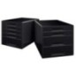 Bloco de 4 Gavetas Leitz WOW Cube 5252-10-95 A4+ Preto/Cinzento