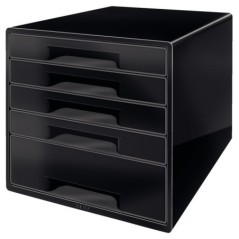 Bloco de 5 Gavetas Leitz WOW Cube 5253-10-95 A4+ Preto/Antracite