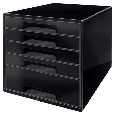 Bloco de 5 Gavetas Leitz WOW Cube 5253-10-95 A4+ Preto/Antracite