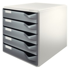 Bloco de 5 Gavetas Leitz Post Set 5280-00-89 A4 Cinzento Escuro
