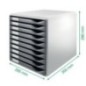 Bloco de 10 Gavetas Leitz Form Set 5281-00-89 A4 Cinzento Escuro