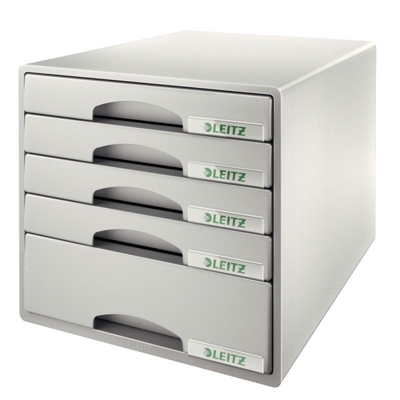 Bloco de 5 Gavetas Leitz Plus 5211-00-85 A4 Cinzento