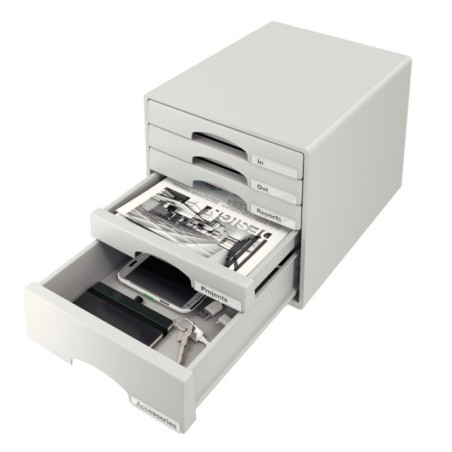 Bloco de 5 Gavetas Leitz Plus 5211-00-85 A4 Cinzento