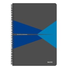 Caderno de Espiral Leitz Office 4495-00-35 A4 90F 90g Quadriculado Azul