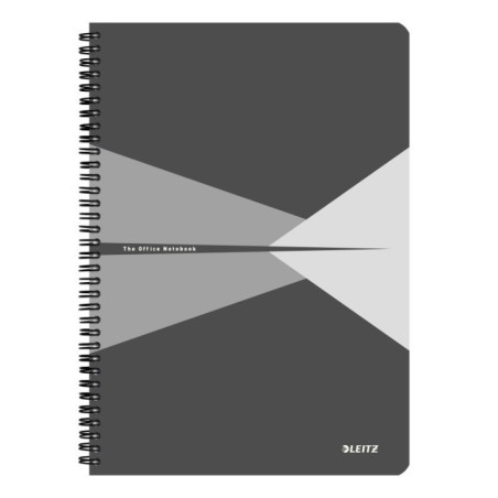 Caderno de Espiral Leitz Office 4495-00-85 A4 90F 90g Quadriculado Cinzento