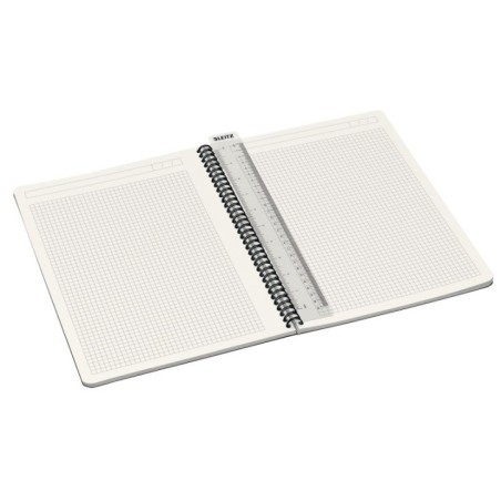 Caderno de Espiral Leitz Office 4495-00-85 A4 90F 90g Quadriculado Cinzento