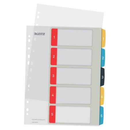 Índice de Plástico Leitz Cosy 1240-00-00 A4+ PP 300µm 1 a 5