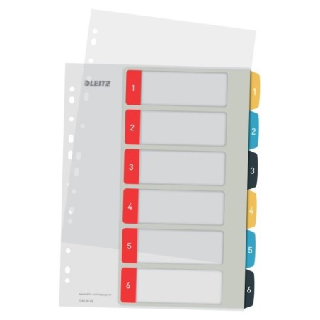 Índice de Plástico Leitz Cosy 1246-00-00 A4+ PP 300µm 1 a 6