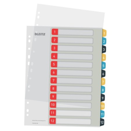 Índice de Plástico Leitz Cosy 1248-00-00 A4+ PP 300µm 1 a 12