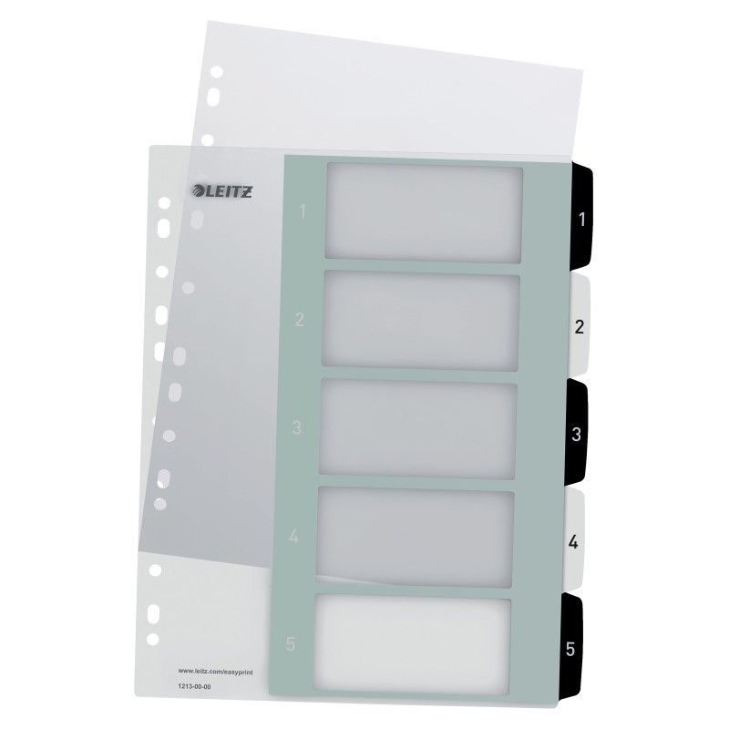 Índice de Plástico Leitz WOW 1213-00-00 A4+ PP 300µm 1 a 5 Índice de Plástico Leitz WOW 1213-00-00 A4+ PP 300µm 1 a 5