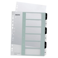 Índice de Plástico Leitz WOW 1214-00-00 A4+ PP 300µm 1 a 6