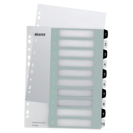 Índice de Plástico Leitz WOW 1215-00-00 A4+ PP 300µm 1 a 10