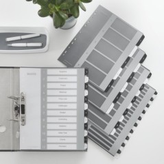 Índice de Plástico Leitz WOW 1215-00-00 A4+ PP 300µm 1 a 10